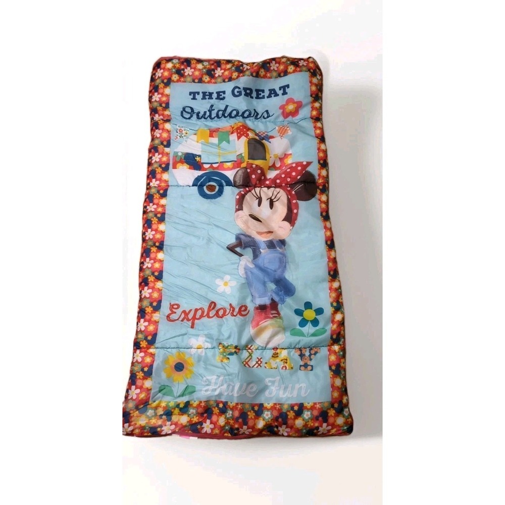 Disney Minnie Mouse The Great Outdoors Kids Slumber Bag Set Sleeping Bag 28x56